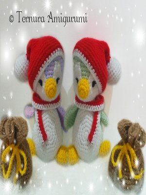 cover image of crochet pattern Christmas penguin + accesories